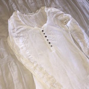 Free People white long sleeve lace